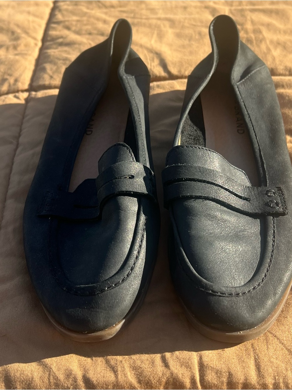 Lucky Brand Black Women's Leather Penny Loafers Classic Capsule Wardrobe Size 7
